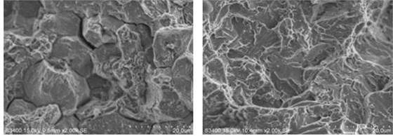 圖14-63裂紋起源處微觀形貌 圖14-64裂紋中心區域微觀形貌