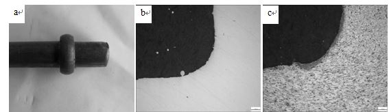 圖15-35（a、b、c）安裝前焊釘倒角形貌