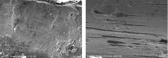 圖11-212 斷面A區微觀形貌 圖11-213 斷面A區微觀形貌